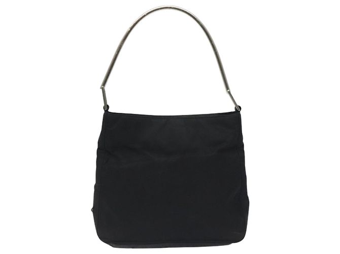 PRADA Borsa a Spalla in Nylon Nera e Argento Autentica 129067 Nero - vista 13