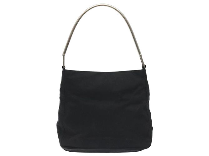 PRADA Borsa a Spalla in Nylon Nera e Argento Autentica 129067 Nero - vista 2
