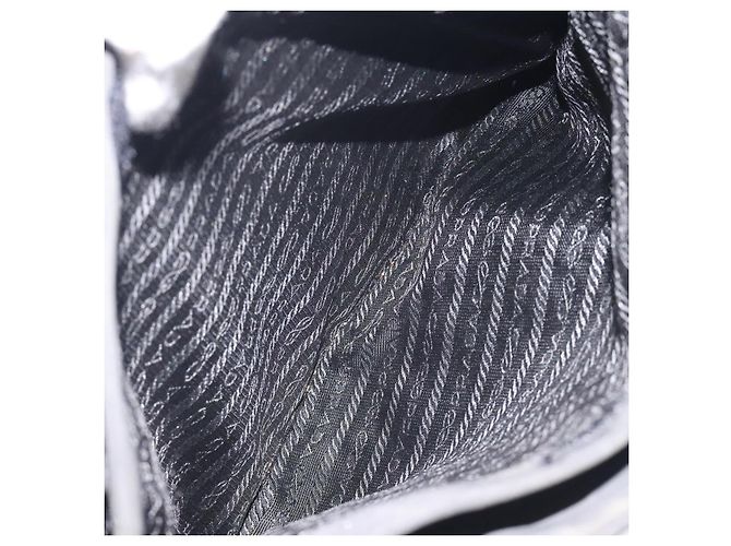 PRADA Borsa a Spalla in Nylon Nera e Argento Autentica 129067 Nero - vista 21
