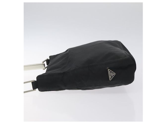 PRADA Borsa a Spalla in Nylon Nera e Argento Autentica 129067 Nero - vista 4