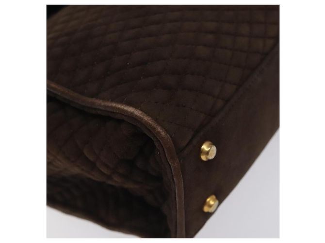 BALLY Borsa a Mano Camoscio Marrone Oro Auth BA3925 D'oro - vista 11