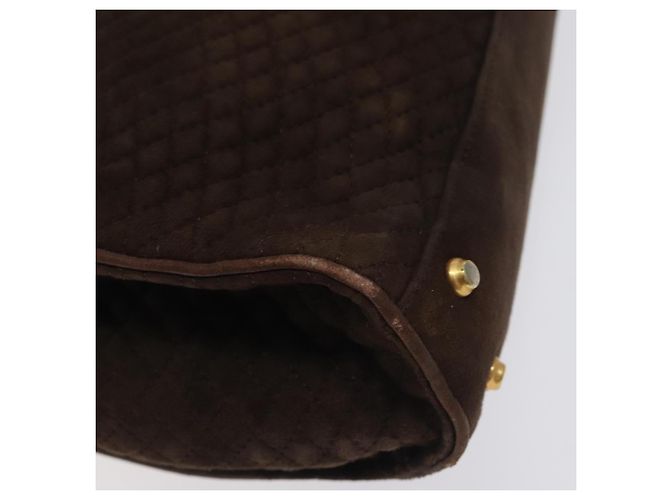 BALLY Borsa a Mano Camoscio Marrone Oro Auth BA3925 D'oro - vista 13