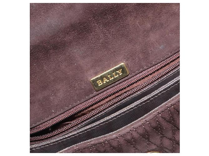 BALLY Borsa a Mano Camoscio Marrone Oro Auth BA3925 D'oro - vista 16