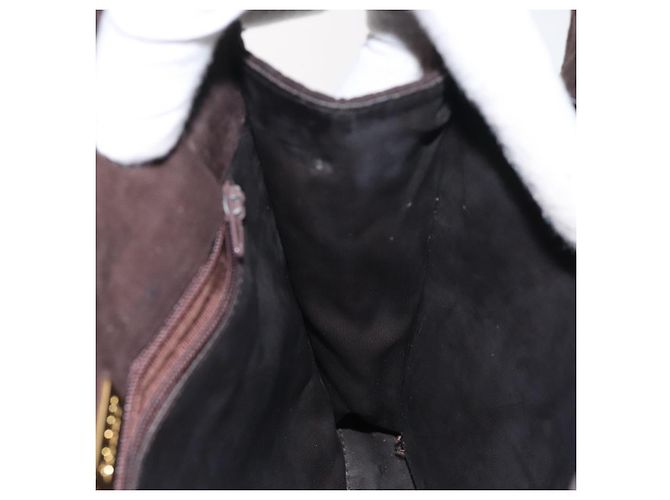BALLY Borsa a Mano Camoscio Marrone Oro Auth BA3925 D'oro - vista 18