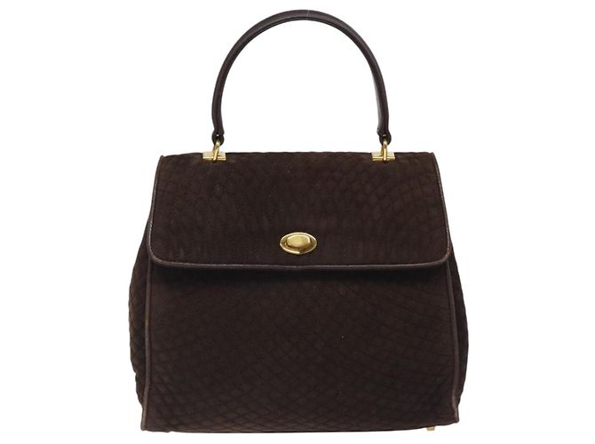 BALLY Borsa a Mano Camoscio Marrone Oro Auth BA3925 D'oro - vista 2