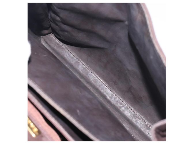 BALLY Borsa a Mano Camoscio Marrone Oro Auth BA3925 D'oro - vista 21
