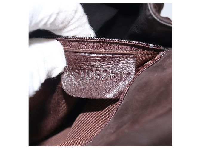 BALLY Borsa a Mano Camoscio Marrone Oro Auth BA3925 D'oro - vista 22