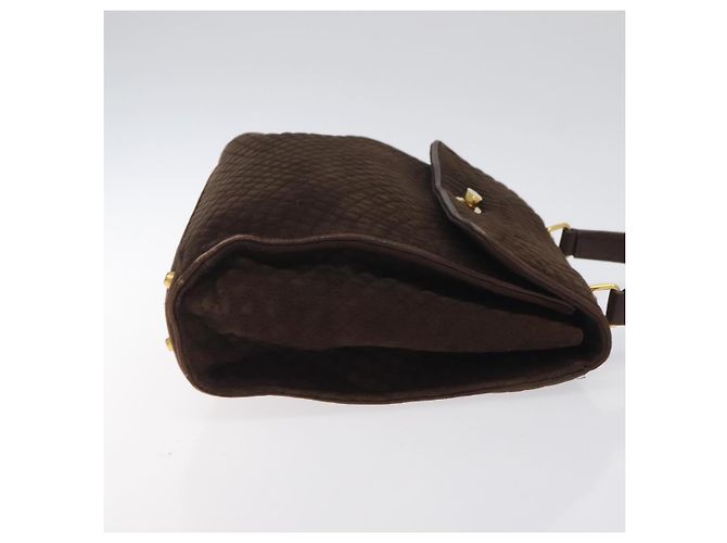 BALLY Borsa a Mano Camoscio Marrone Oro Auth BA3925 D'oro - vista 4