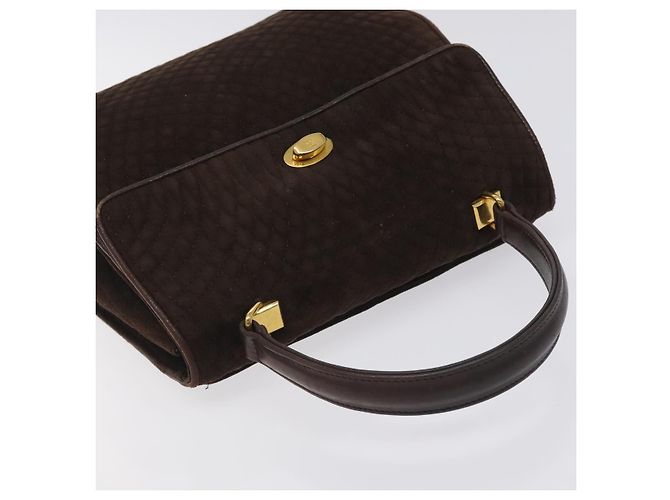 BALLY Borsa a Mano Camoscio Marrone Oro Auth BA3925 D'oro - vista 6
