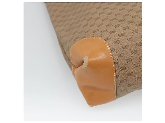 GUCCI Borsa Sherry Line Micro GG Supreme Web PVC Beige Oro Auth ep9489 D'oro - vista 13