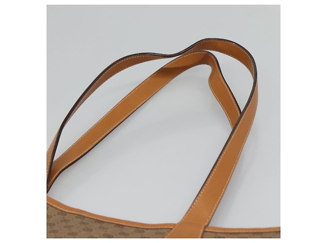 GUCCI Borsa Sherry Line Micro GG Supreme Web PVC Beige Oro Auth ep9489 D'oro - vista 8