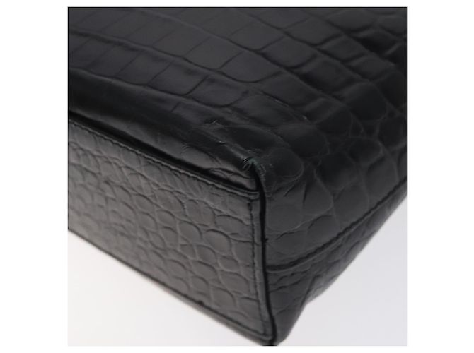 Borsa a spalla Salvatore Ferragamo in pelle nera e oro Auth 127848 Nero D'oro - vista 10