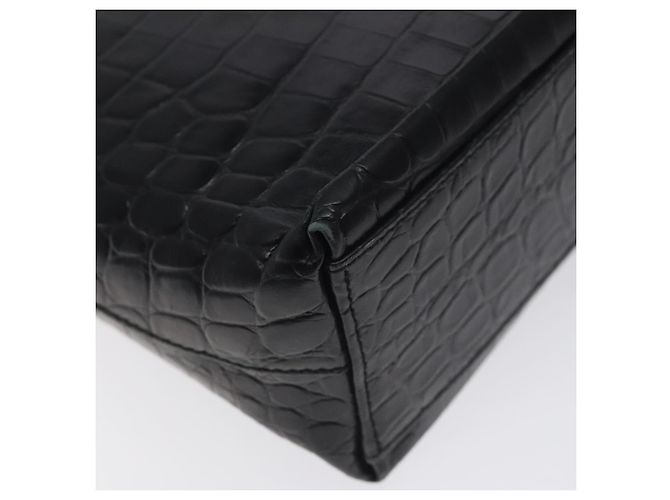 Borsa a spalla Salvatore Ferragamo in pelle nera e oro Auth 127848 Nero D'oro - vista 11