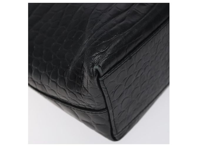 Borsa a spalla Salvatore Ferragamo in pelle nera e oro Auth 127848 Nero D'oro - vista 13