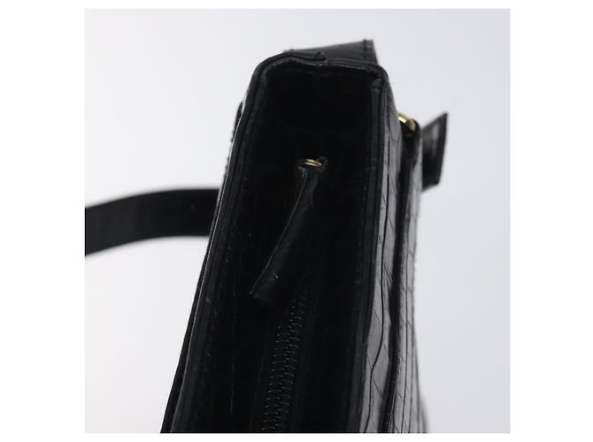 Borsa a spalla Salvatore Ferragamo in pelle nera e oro Auth 127848 Nero D'oro - vista 15