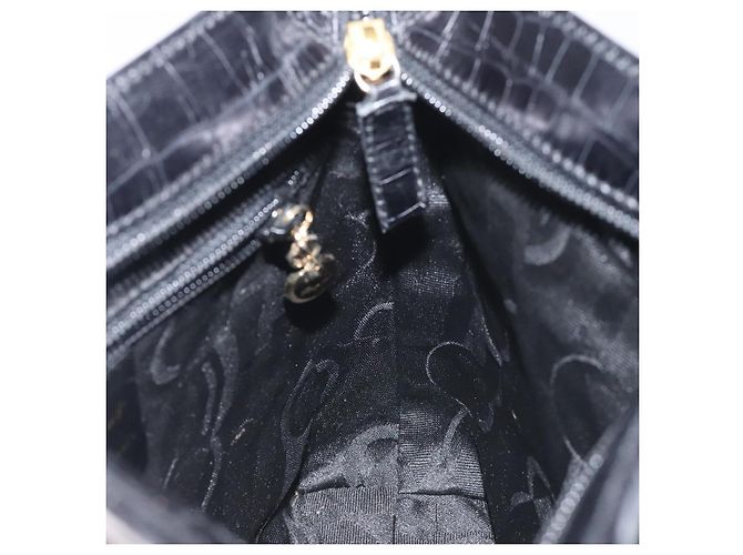 Borsa a spalla Salvatore Ferragamo in pelle nera e oro Auth 127848 Nero D'oro - vista 18