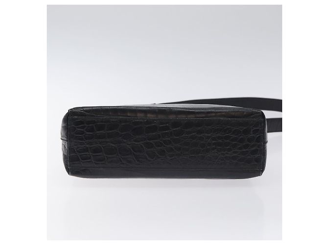 Borsa a spalla Salvatore Ferragamo in pelle nera e oro Auth 127848 Nero D'oro - vista 9