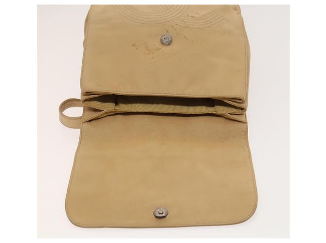 CHANEL COCO Mark Rucksack aus Lammleder in Beige mit silbernem CC Auth BA2935 - Ansicht 15
