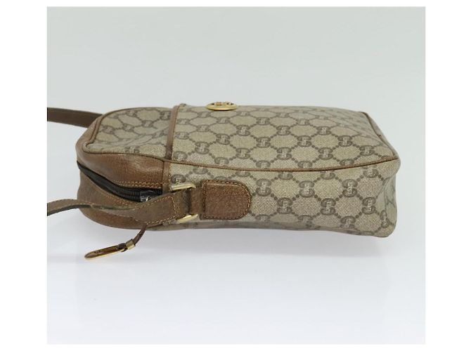 Borsa a spalla GUCCI GG Plus Supreme PVC Beige Oro Auth bs27646 D'oro - vista 4