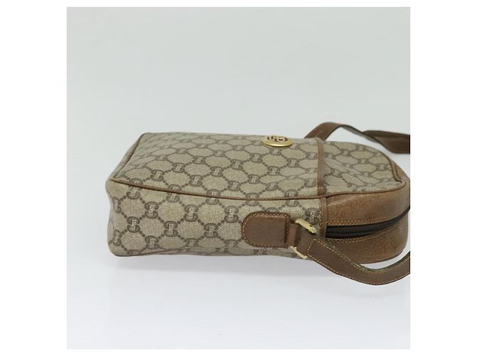 Borsa a spalla GUCCI GG Plus Supreme PVC Beige Oro Auth bs27646 D'oro - vista 5