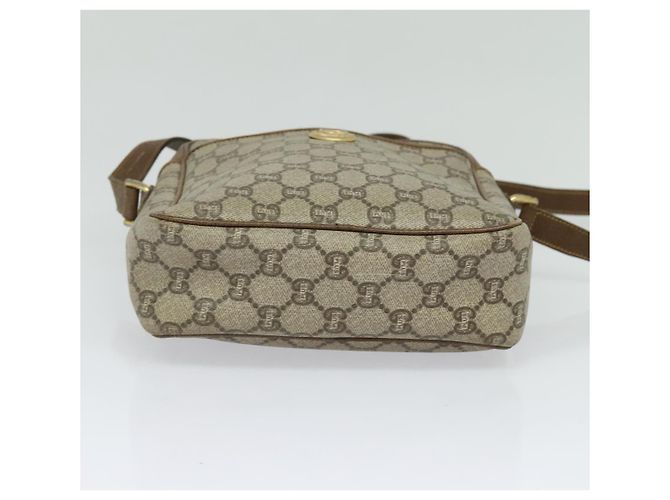 Borsa a spalla GUCCI GG Plus Supreme PVC Beige Oro Auth bs27646 D'oro - vista 9