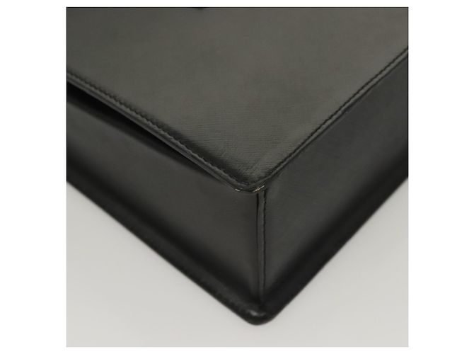 Autre Marque Borsa a mano Burberry in pelle nera argento autentica ep9512 Nero - vista 10