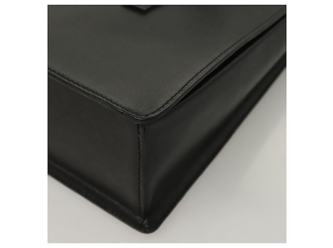 Autre Marque Borsa a mano Burberry in pelle nera argento autentica ep9512 Nero - vista 11