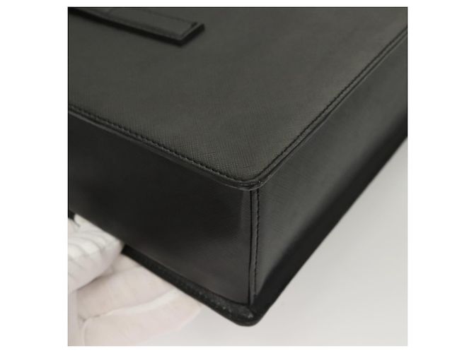 Autre Marque Borsa a mano Burberry in pelle nera argento autentica ep9512 Nero - vista 12