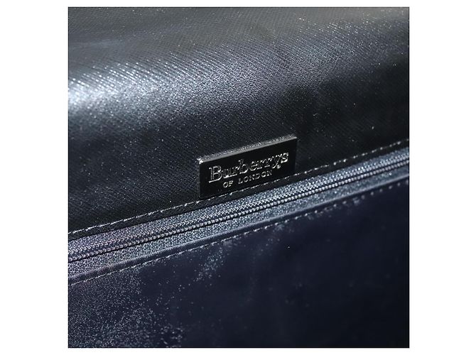 Autre Marque Borsa a mano Burberry in pelle nera argento autentica ep9512 Nero - vista 16