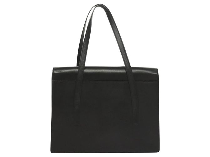 Autre Marque Borsa a mano Burberry in pelle nera argento autentica ep9512 Nero - vista 3