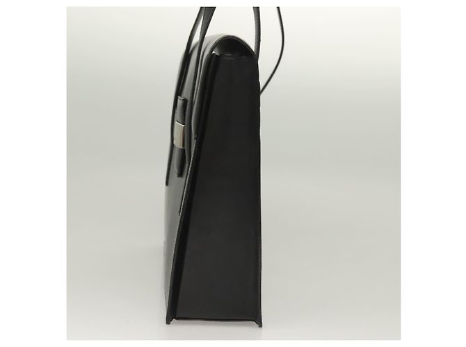 Autre Marque Borsa a mano Burberry in pelle nera argento autentica ep9512 Nero - vista 4