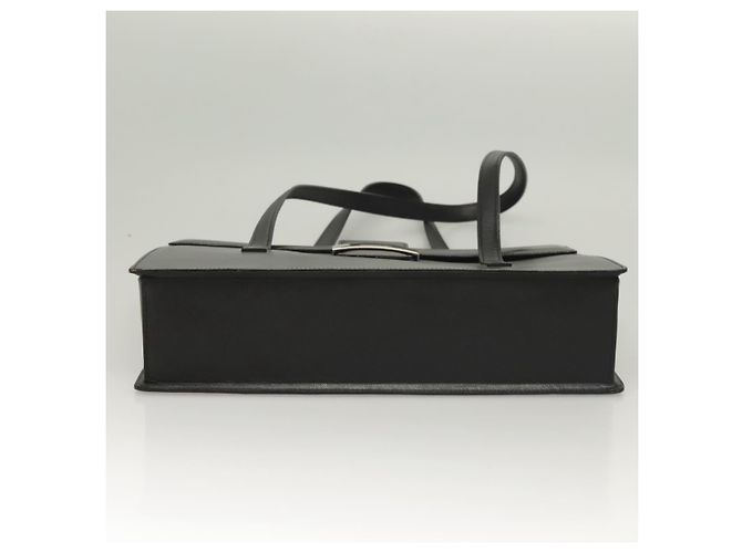 Autre Marque Borsa a mano Burberry in pelle nera argento autentica ep9512 Nero - vista 9