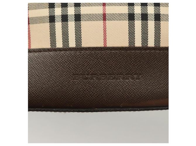 Burberry Nova Check Tote Bag aus Canvas Beige Silber Authentisch BA3977 - Ansicht 14