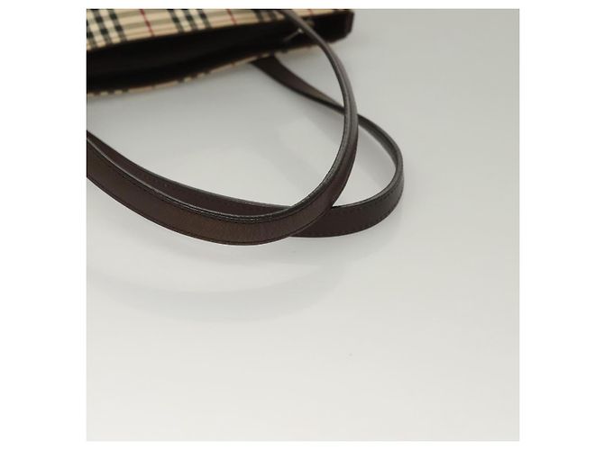 Burberry Nova Check Tote Bag aus Canvas Beige Silber Authentisch BA3977 - Ansicht 7