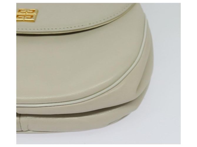 GIVENCHY Schultertasche aus Leder in Weiß und Gold Auth BA3655 Golden - Ansicht 11