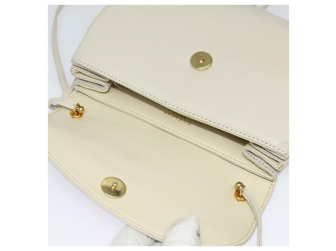 GIVENCHY Schultertasche aus Leder in Weiß und Gold Auth BA3655 Golden - Ansicht 15