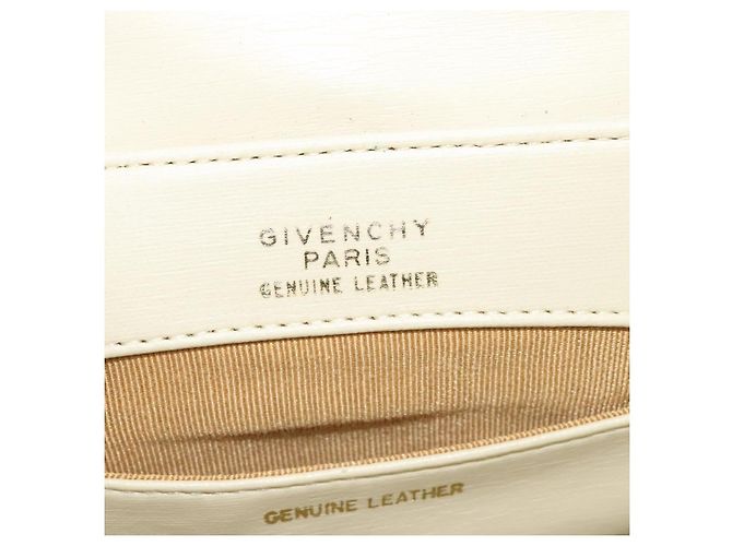 GIVENCHY Schultertasche aus Leder in Weiß und Gold Auth BA3655 Golden - Ansicht 16
