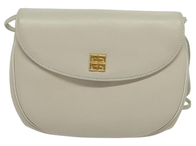 GIVENCHY Schultertasche aus Leder in Weiß und Gold Auth BA3655 Golden - Ansicht 2