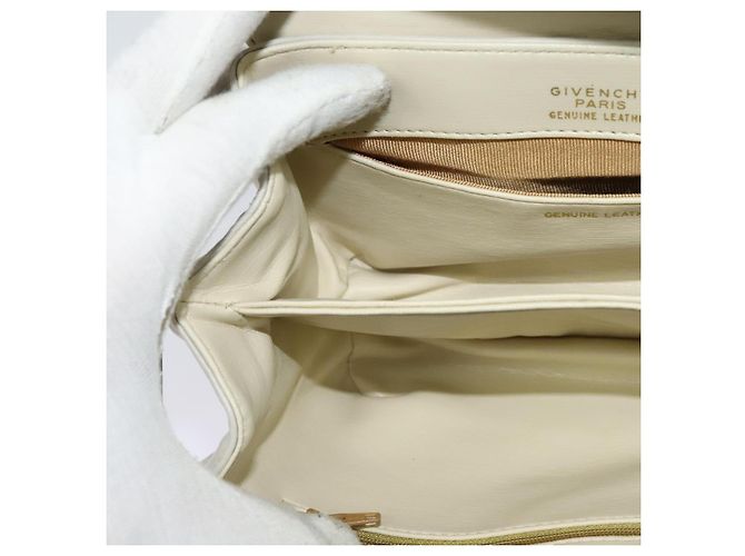 GIVENCHY Schultertasche aus Leder in Weiß und Gold Auth BA3655 Golden - Ansicht 20