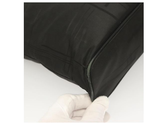 Borsa a spalla Salvatore Ferragamo in nylon nero argento autentica bs27182 - vista 12
