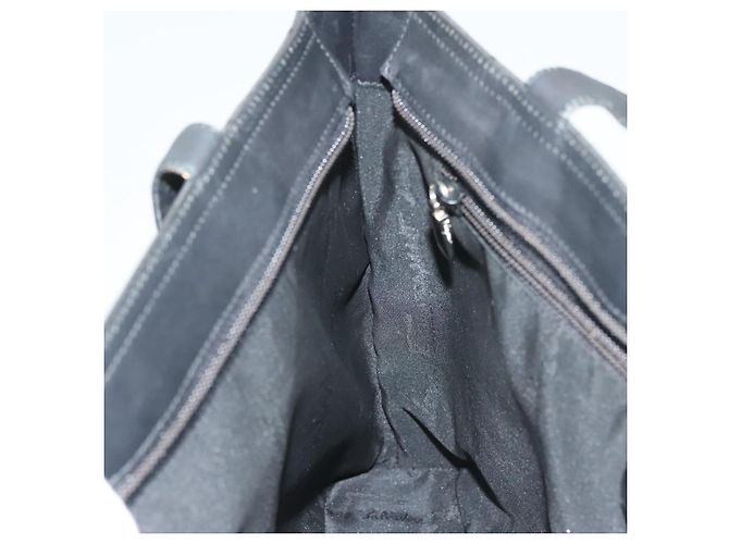 Borsa a spalla Salvatore Ferragamo in nylon nero argento autentica bs27182 - vista 18