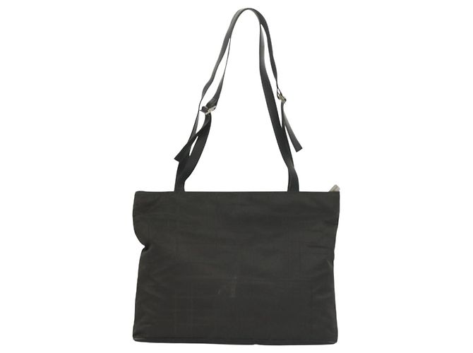 Borsa a spalla Salvatore Ferragamo in nylon nero argento autentica bs27182 - vista 2