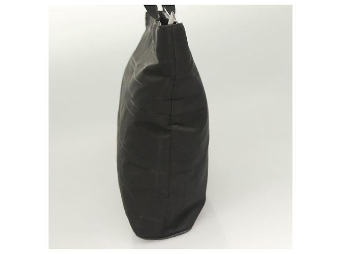 Borsa a spalla Salvatore Ferragamo in nylon nero argento autentica bs27182 - vista 4