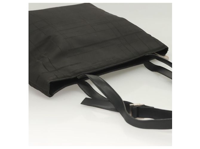 Borsa a spalla Salvatore Ferragamo in nylon nero argento autentica bs27182 - vista 6