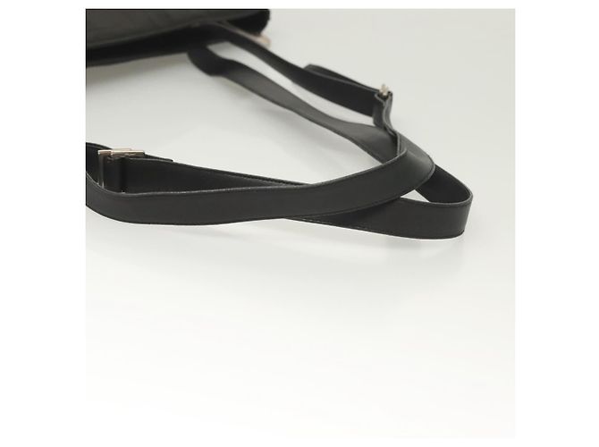 Borsa a spalla Salvatore Ferragamo in nylon nero argento autentica bs27182 - vista 7