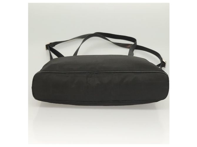 Borsa a spalla Salvatore Ferragamo in nylon nero argento autentica bs27182 - vista 9