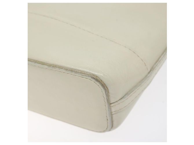 Borsa a spalla in pelle bianca Auth am8778 di BURBERRY Bianco - vista 10