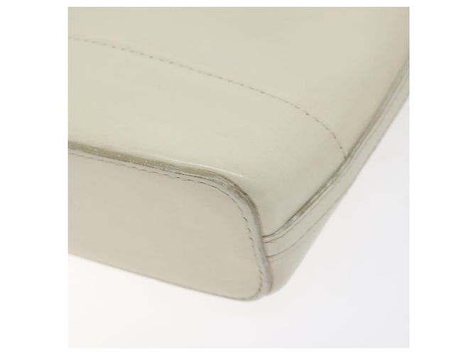 Borsa a spalla in pelle bianca Auth am8778 di BURBERRY Bianco - vista 12