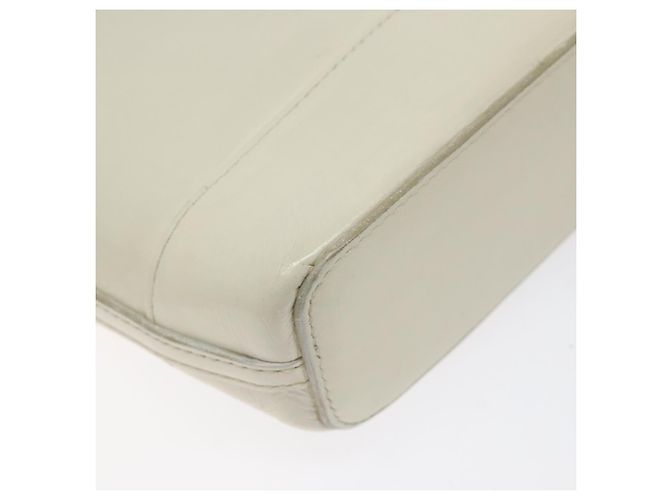 Borsa a spalla in pelle bianca Auth am8778 di BURBERRY Bianco - vista 13