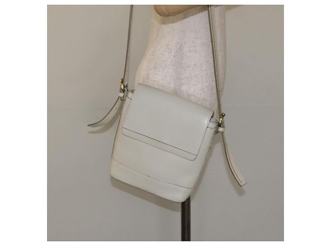 Borsa a spalla in pelle bianca Auth am8778 di BURBERRY Bianco - vista 20